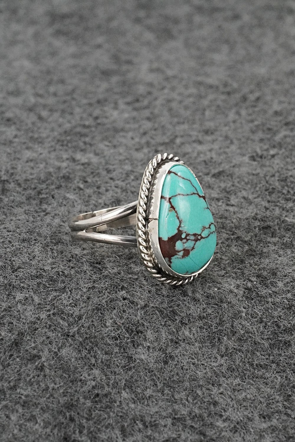 Turquoise & Sterling Silver Ring - Eugene Gruber - Size 6