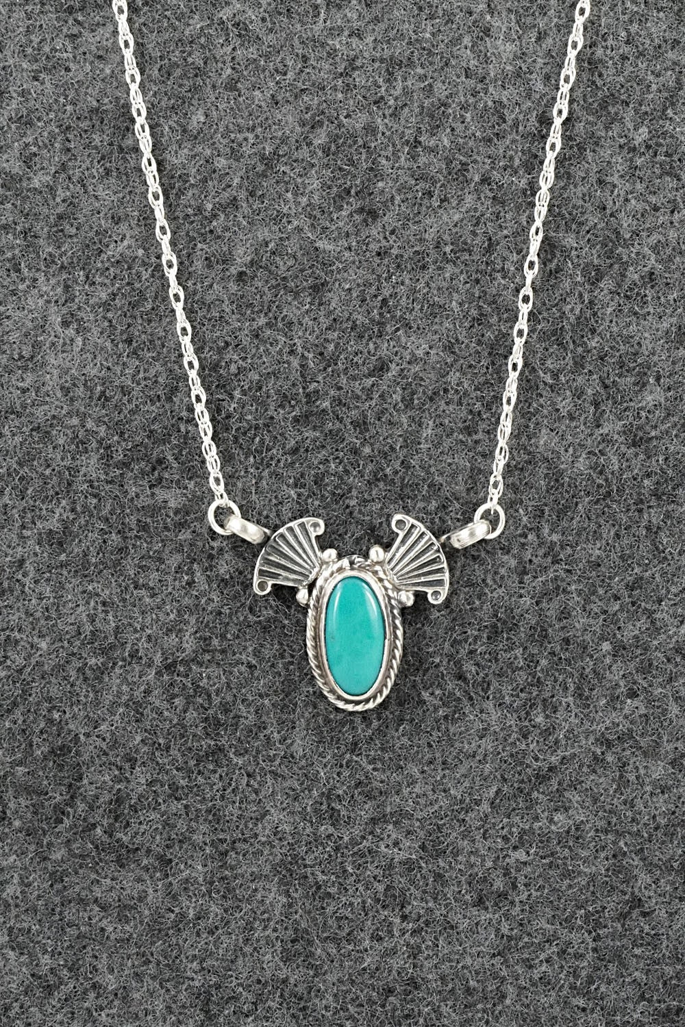 Turquoise & Sterling Silver Necklace - Verley Betone