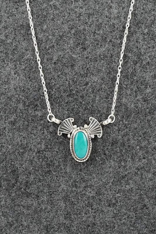 Turquoise & Sterling Silver Necklace - Verley Betone