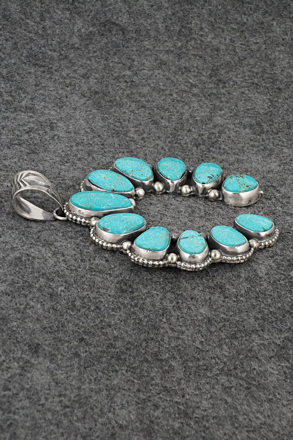 Turquoise & Sterling Silver Pendant - Kathleen Livingston
