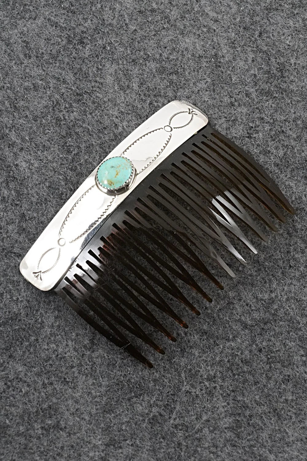 Turquoise & Sterling Silver Hair Combs - Jolene Begay