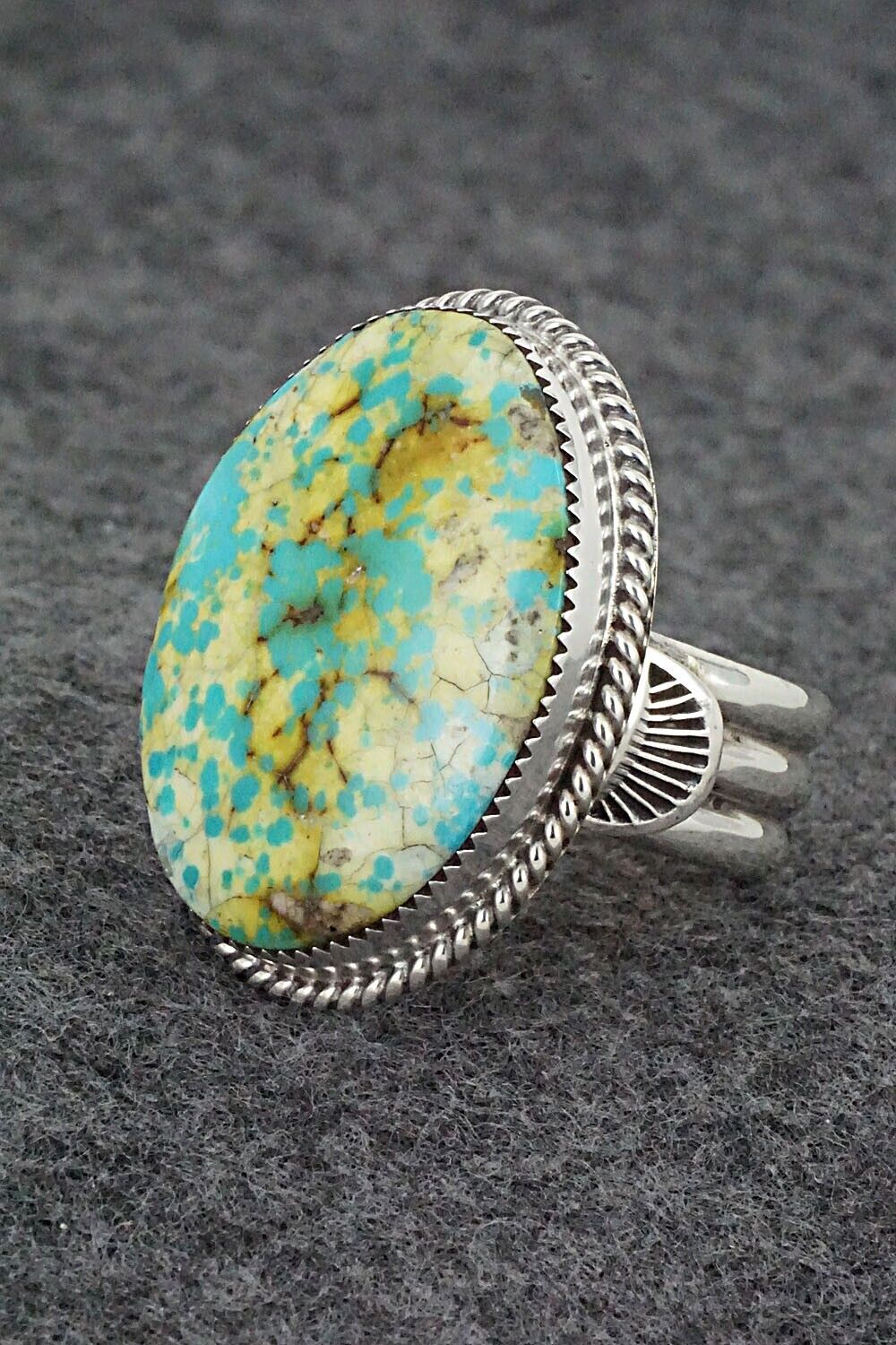 Turquoise & Sterling Silver Ring - Anthony Brown - Size 12.5