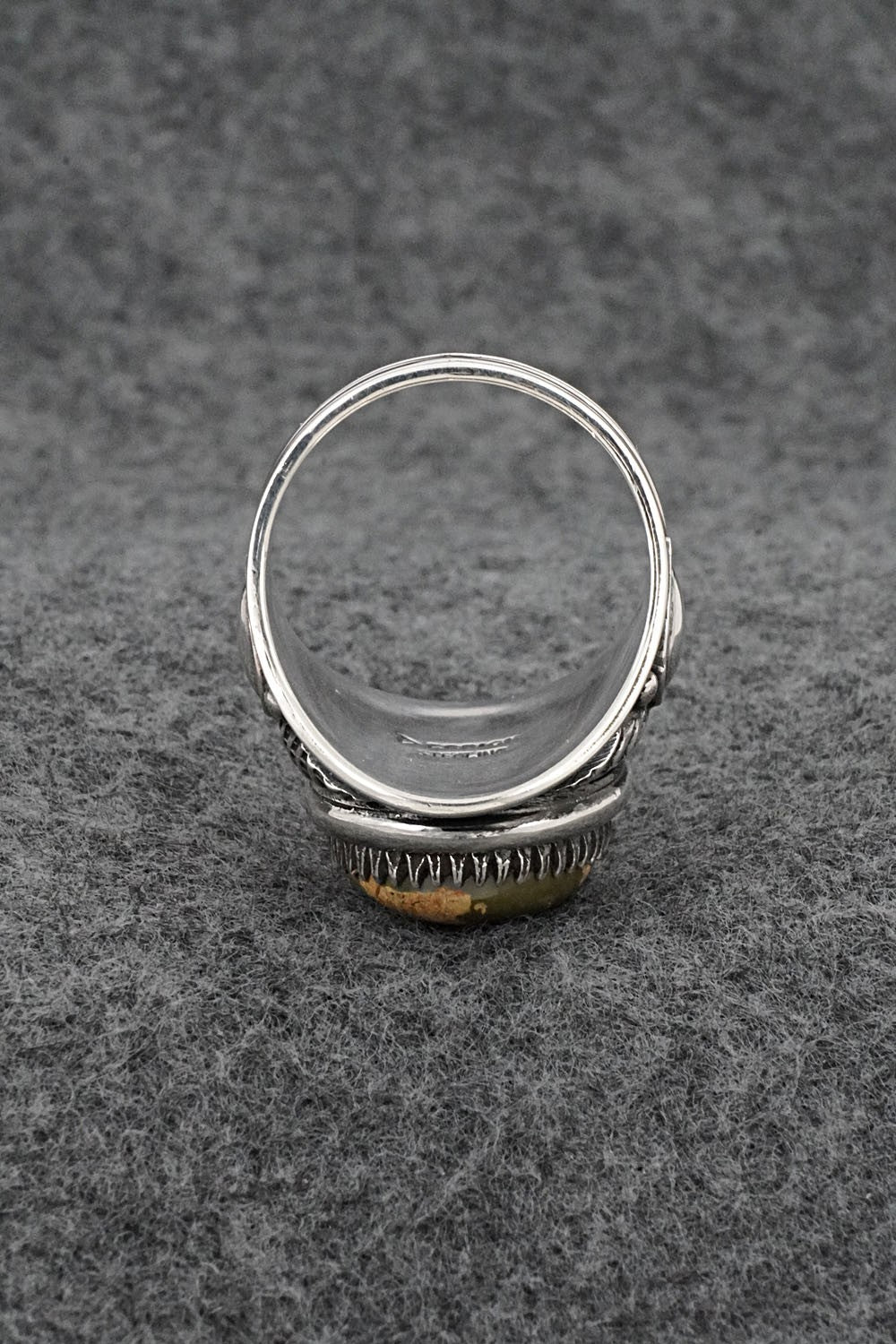 Turquoise & Sterling Silver Ring - Derrick Gordon - Size 12
