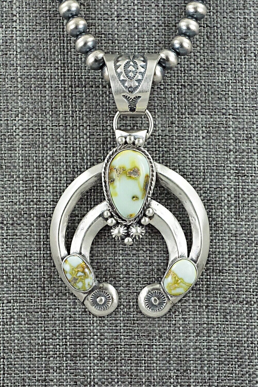 Variscite & Sterling Silver Necklace - Samuel Yellowhair