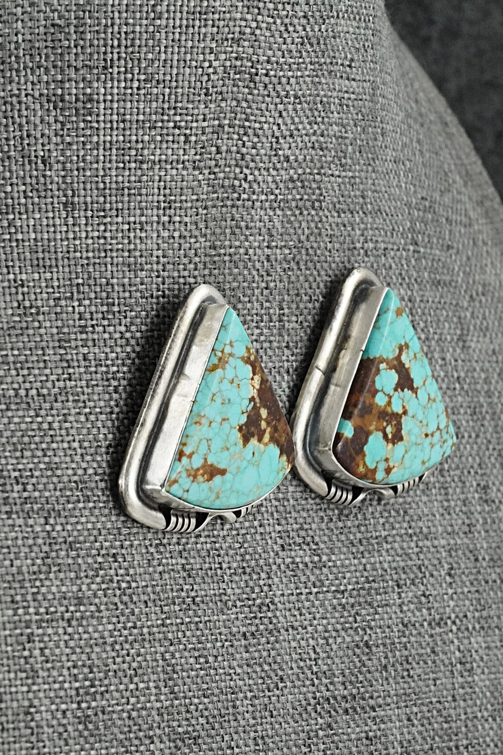 Turquoise & Sterling Silver Necklace and Earrings Set - Paul Livingston