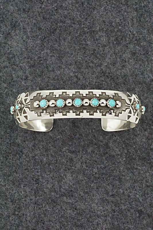 Turquoise and Sterling Silver Bracelet - Debra Lee Tahe