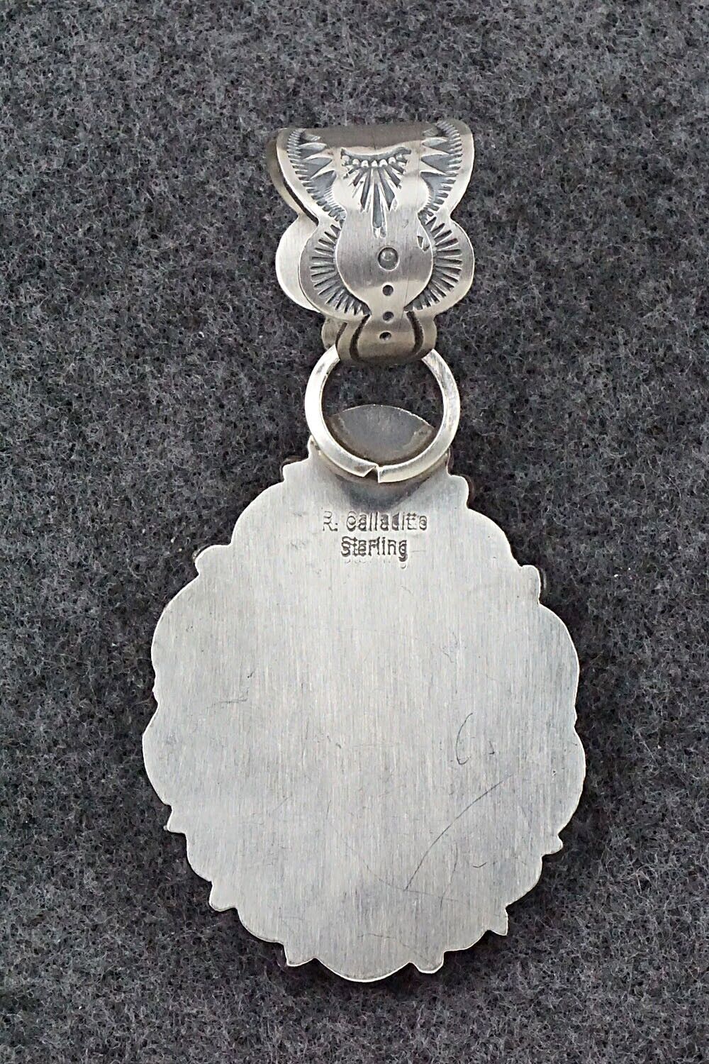 Turquoise & Sterling Silver Pendant - Rosita Calladitto