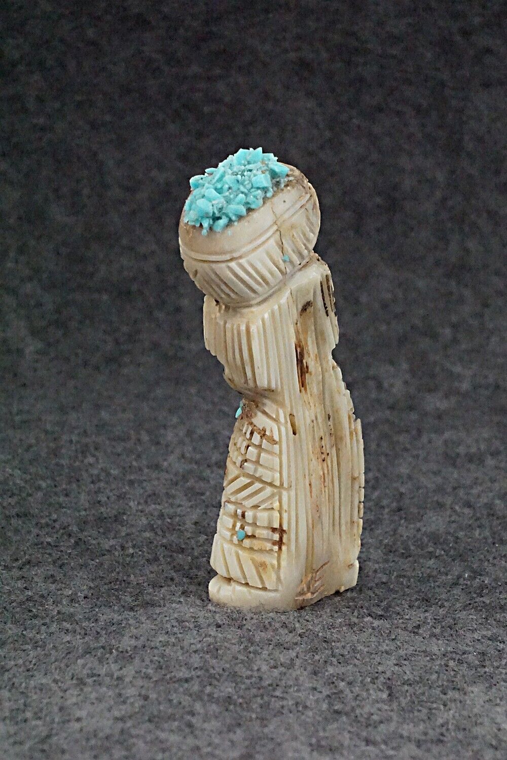 Corn Maiden Zuni Fetish Carving - Carl Etsate