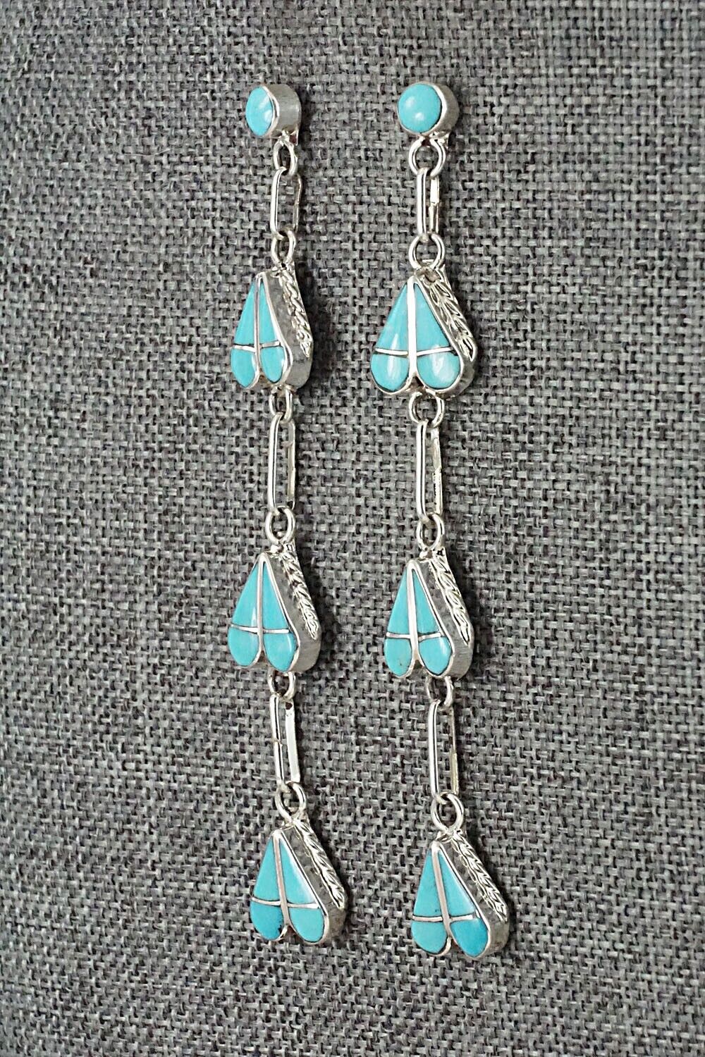 Turquoise and Sterling Silver Earrings - Velda Nastacio