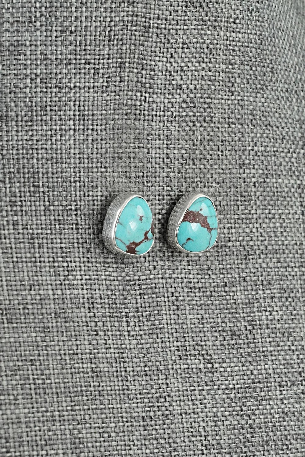 Turquoise & Sterling Silver Earrings - Eugene Gruber