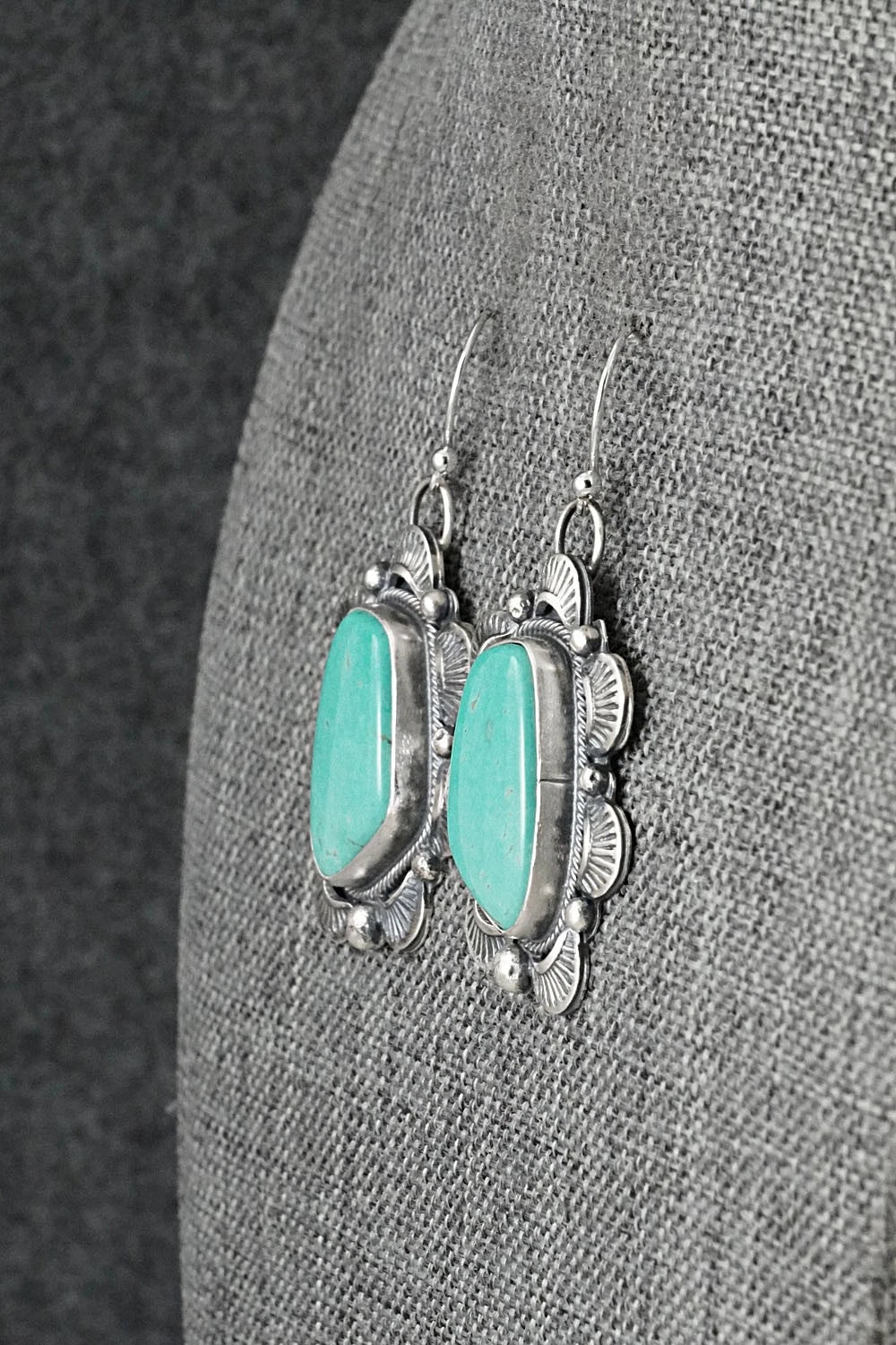 Turquoise & Sterling Silver Earrings - Jackson Hoskie