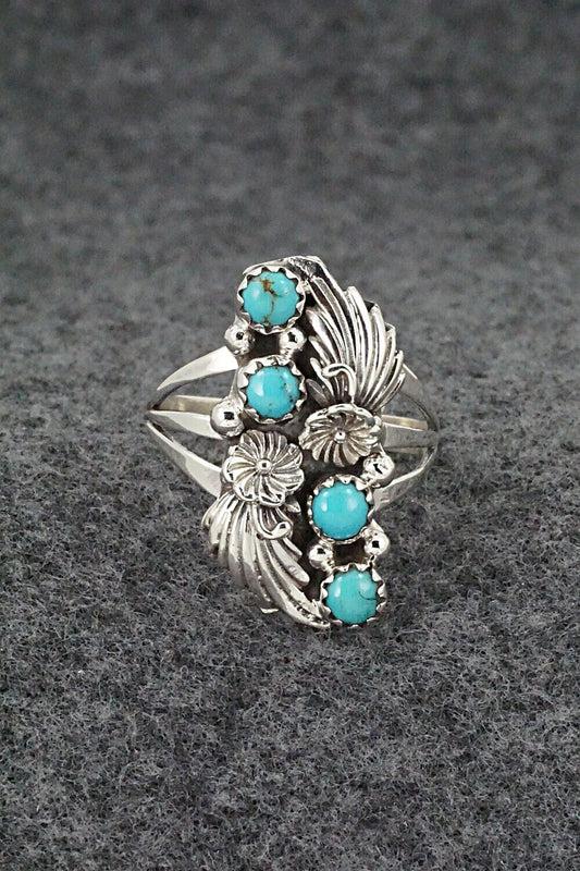 Turquoise & Sterling Silver Ring - Alice Rose Saunders - Size 8.25