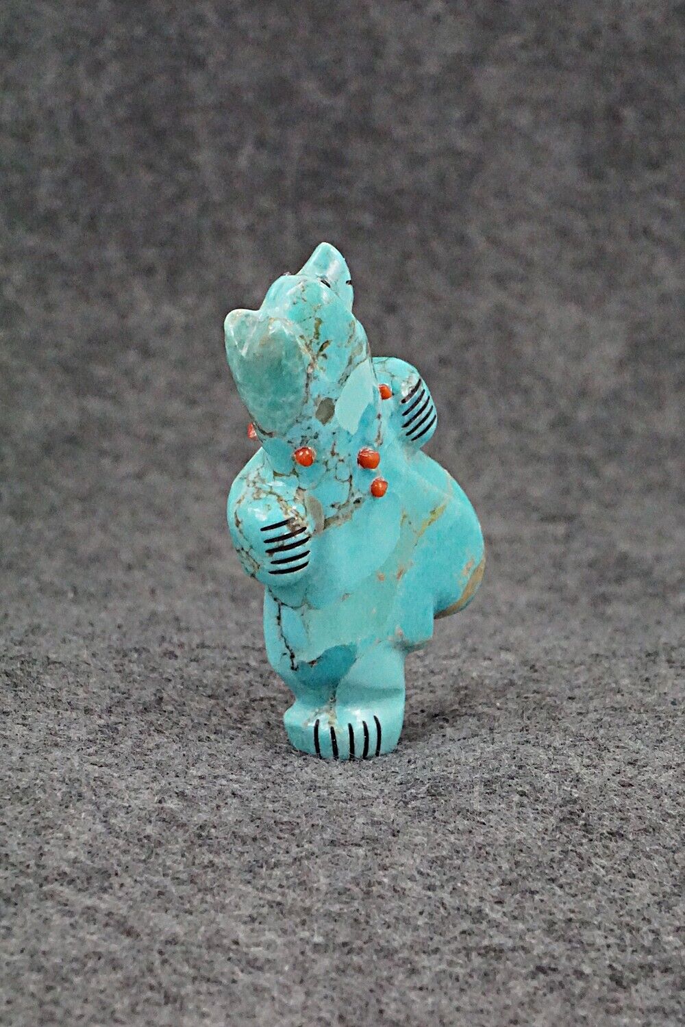 Dancing Bear Zuni Fetish Carving - Claudia Peina