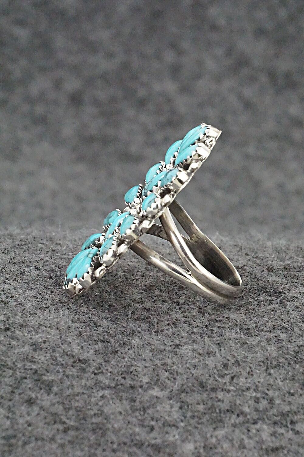 Turquoise & Sterling Silver Ring - Zeita Begay - Size 7.5