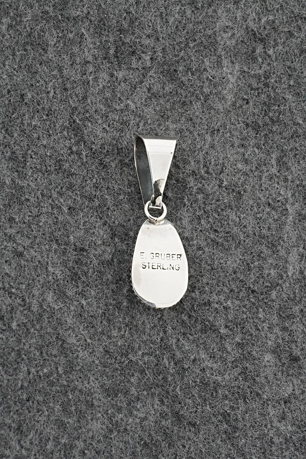Turquoise & Sterling Silver Pendant - Eugene Gruber