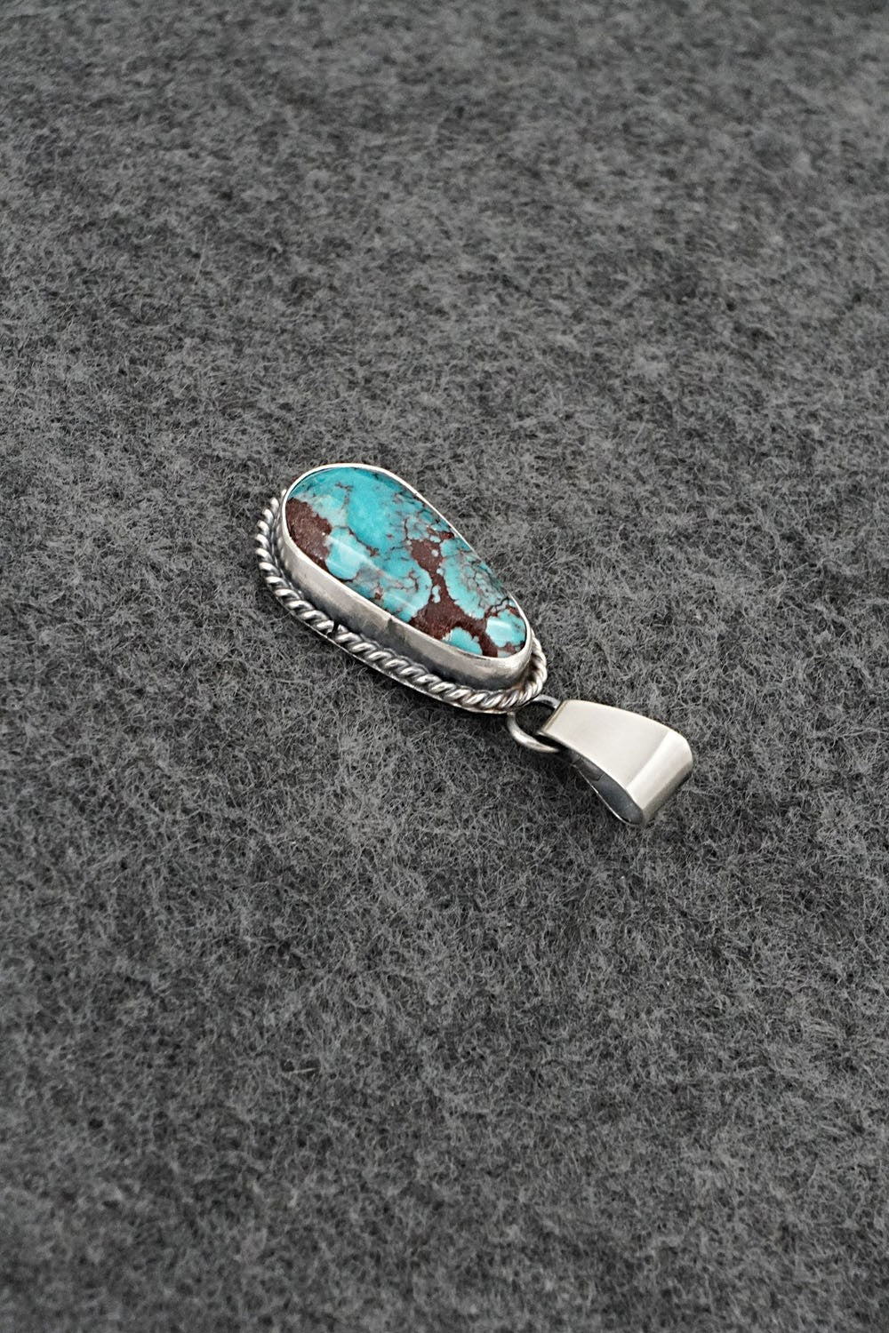 Turquoise & Sterling Silver Pendant - Rena Begay