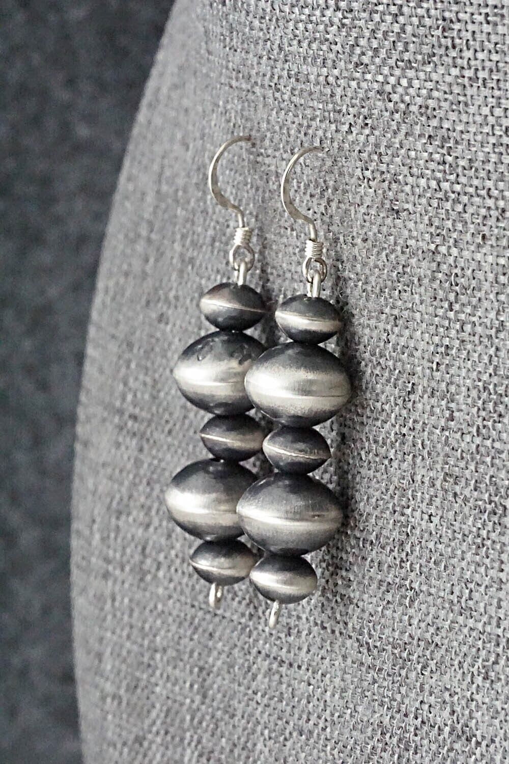 Sterling Silver Navajo Pearl Earrings - Preston Haley