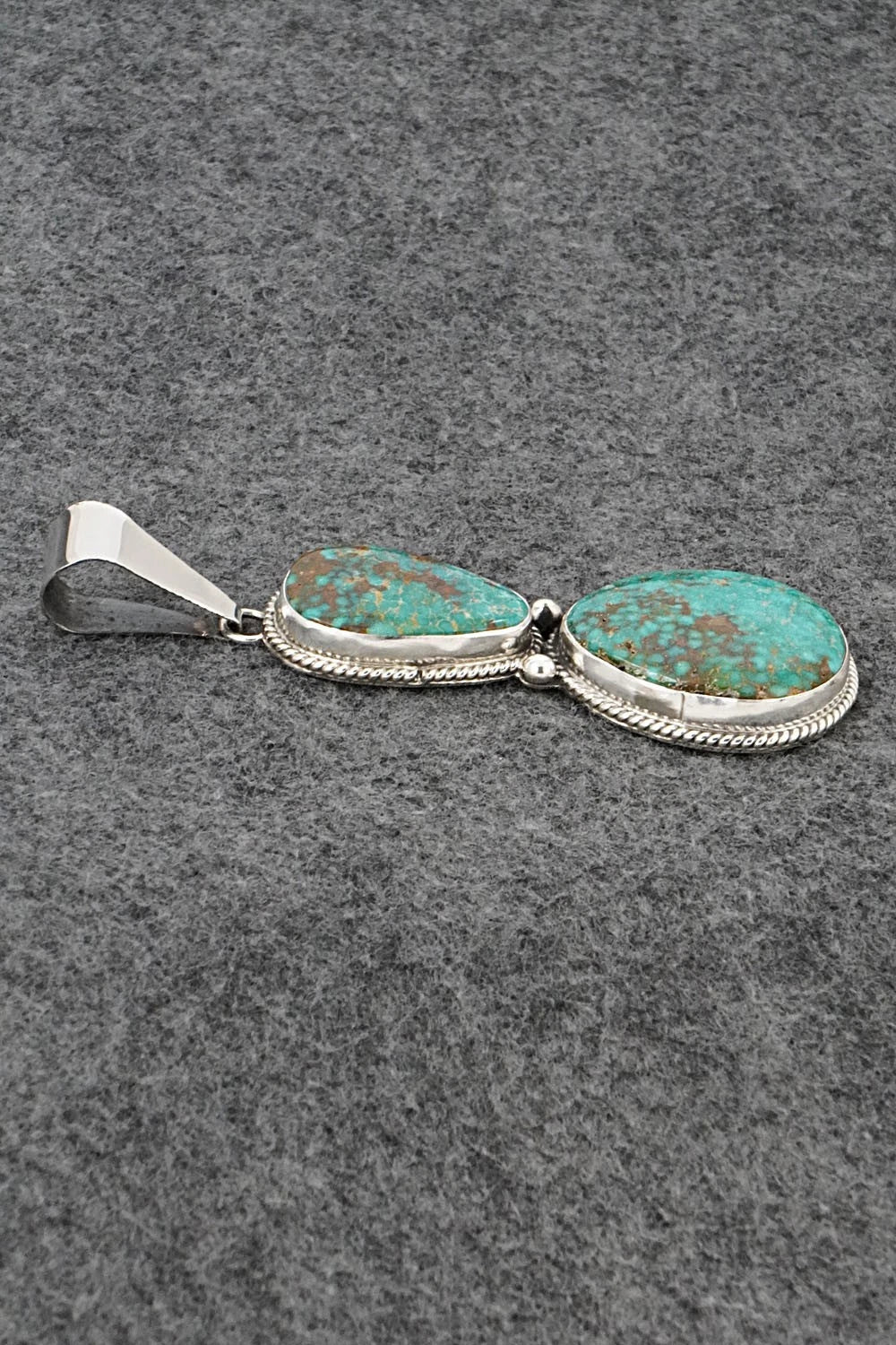 Turquoise & Sterling Silver Pendant - Eugene Gruber