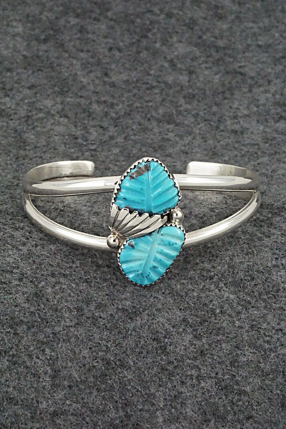 Turquoise & Sterling Silver Bracelet - Lyolita Tsattie