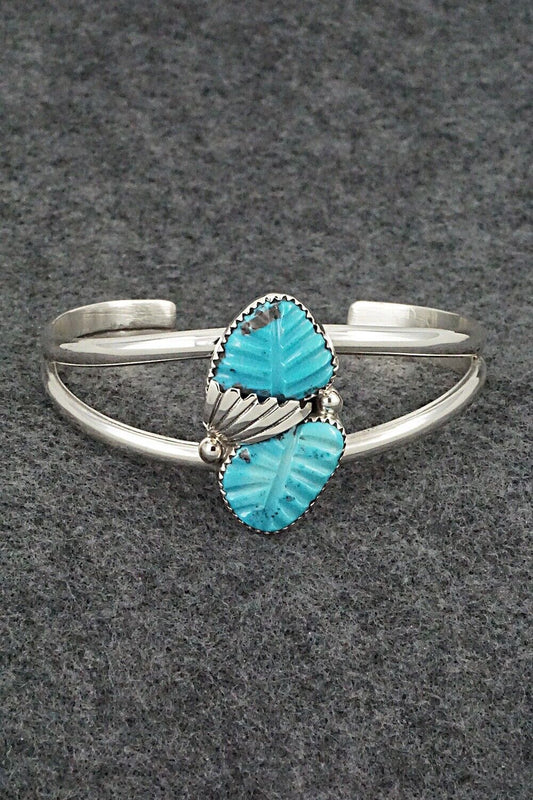Turquoise & Sterling Silver Bracelet - Lyolita Tsattie