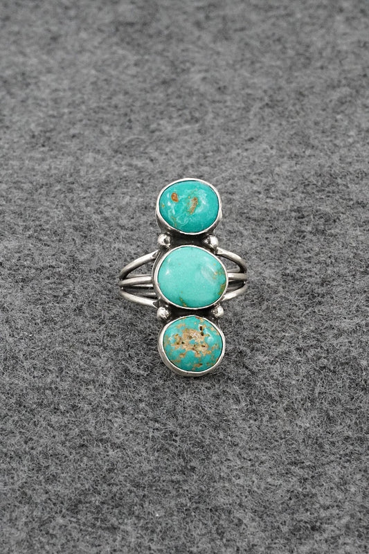 Turquoise & Sterling Silver Ring - Verley Betone - Size 8