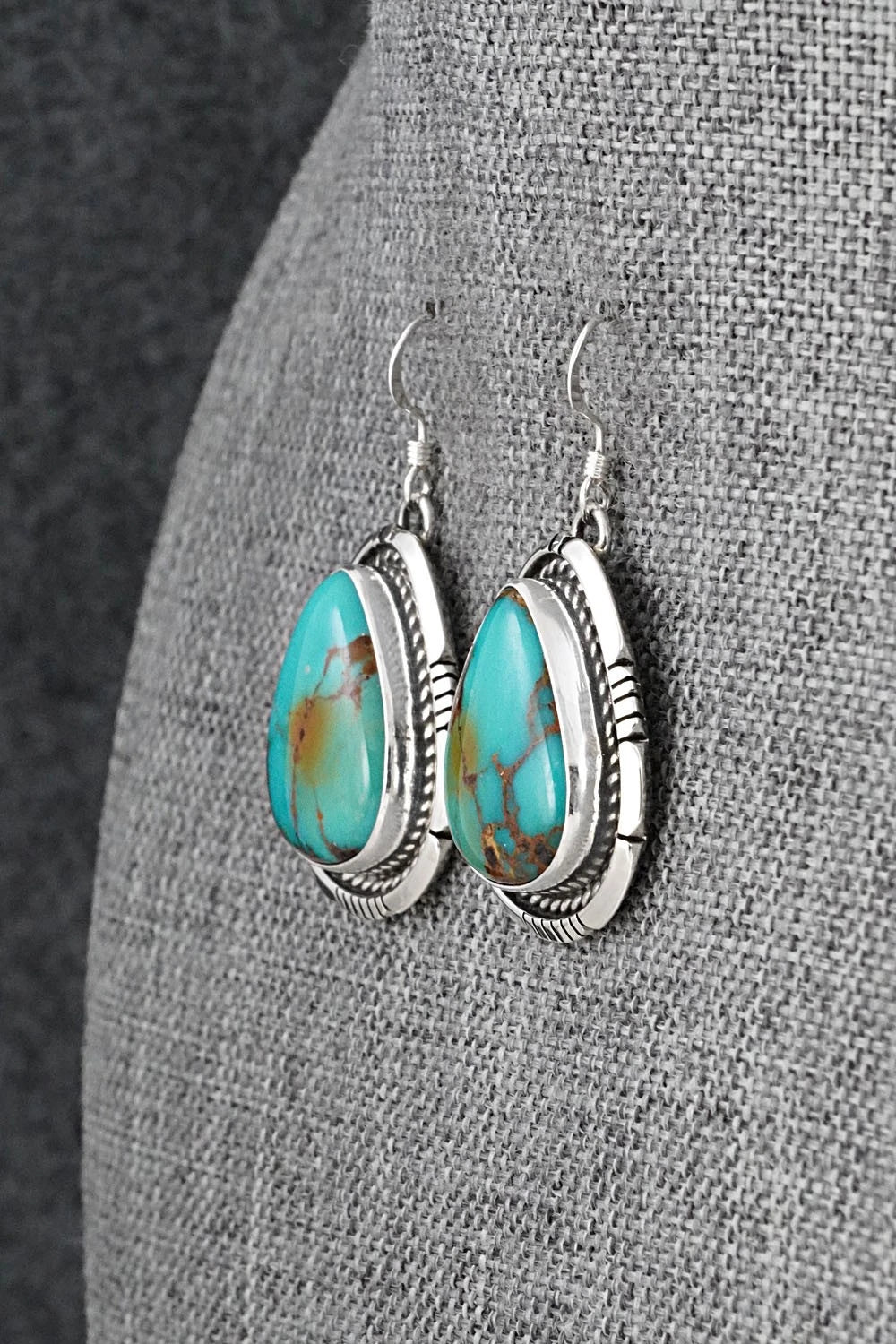 Turquoise & Sterling Silver Earrings - Irene Kee
