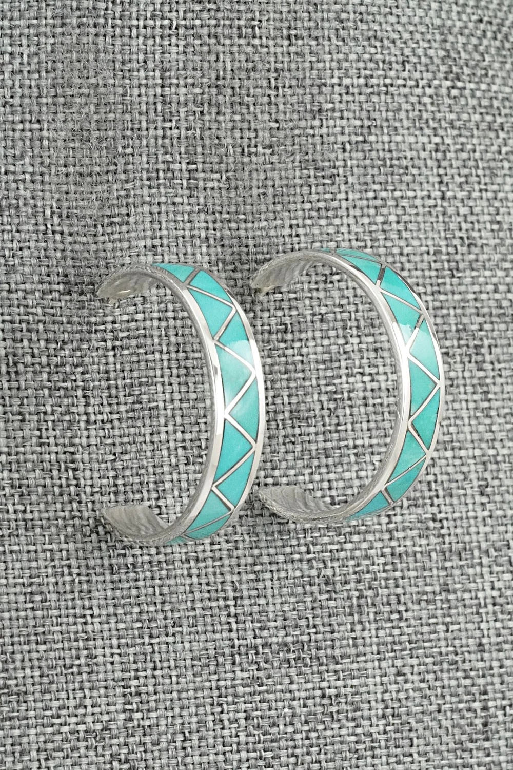 Turquoise & Sterling Silver Earrings - Claudine Haloo