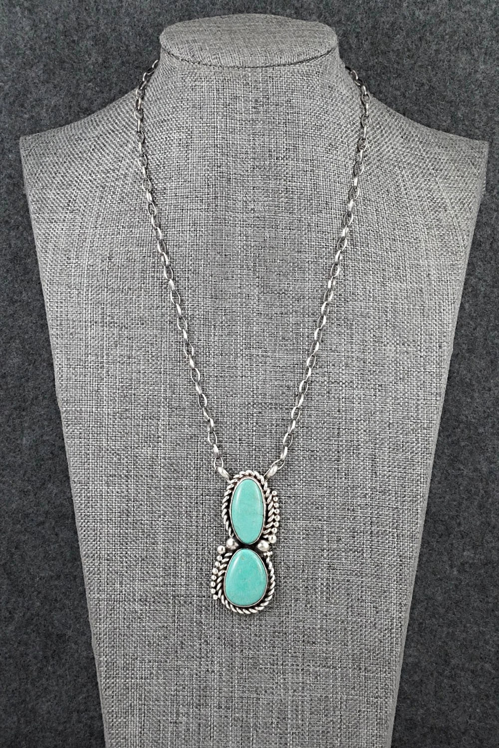 Turquoise & Sterling Silver Necklace - Antwone Brown