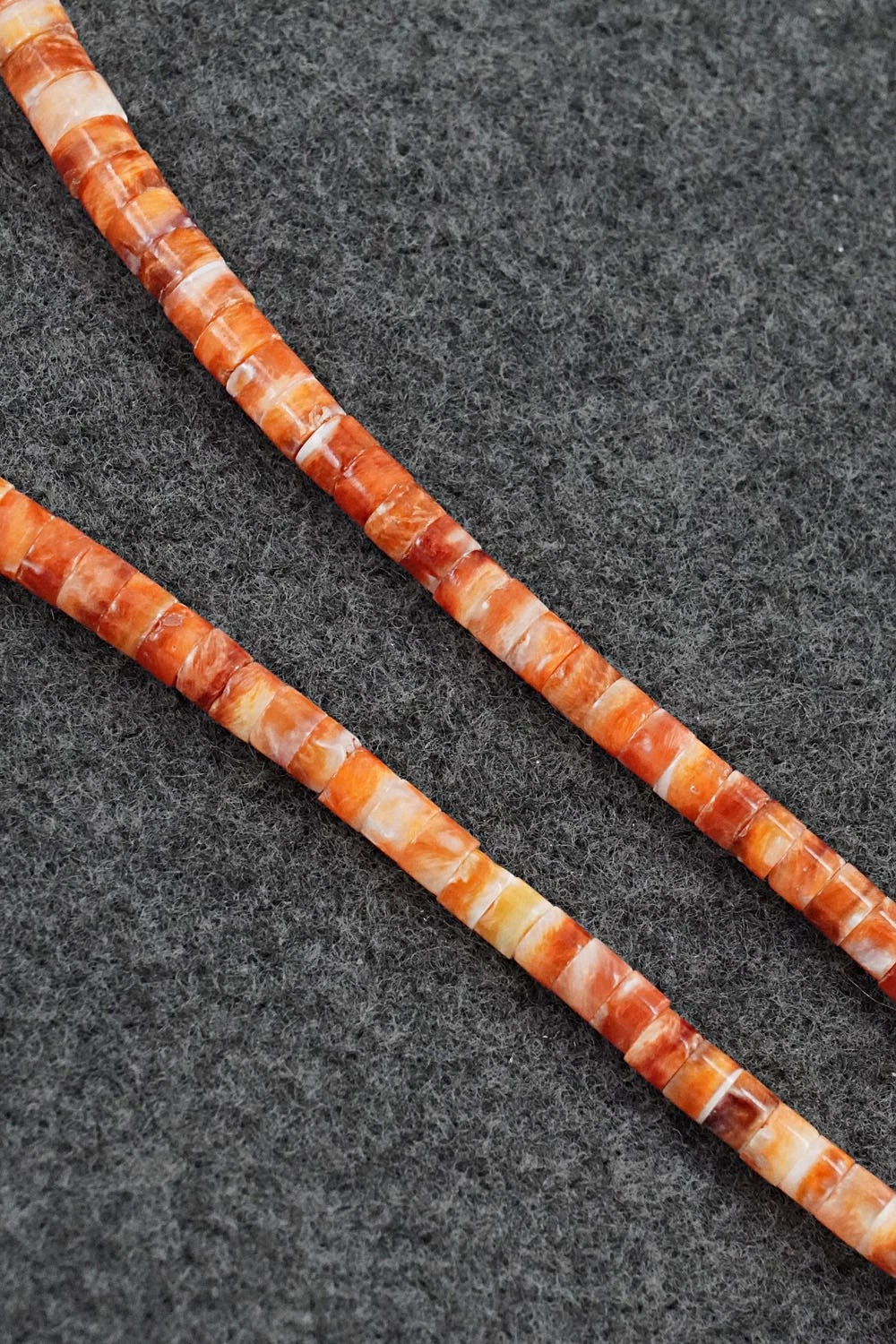 Spiny Oyster & Sterling Silver Necklace 18" - Doreen Jake