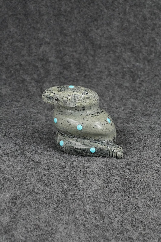 Rattlesnake Zuni Fetish Carving - Reynold Lunasee