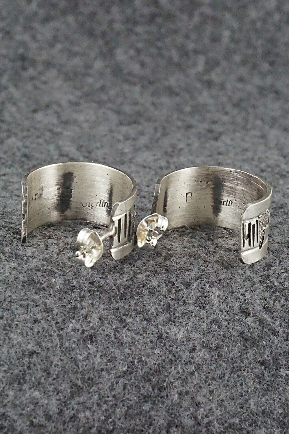 Sterling Silver Hoop Earrings - Elaine Becenti