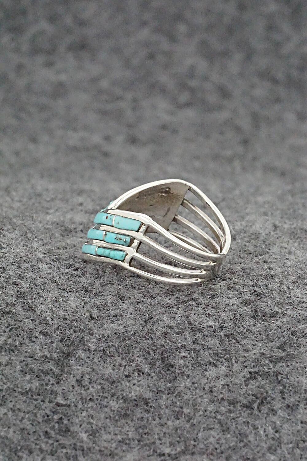Turquoise & Sterling Silver Ring - Andrew Enrico - Size 7