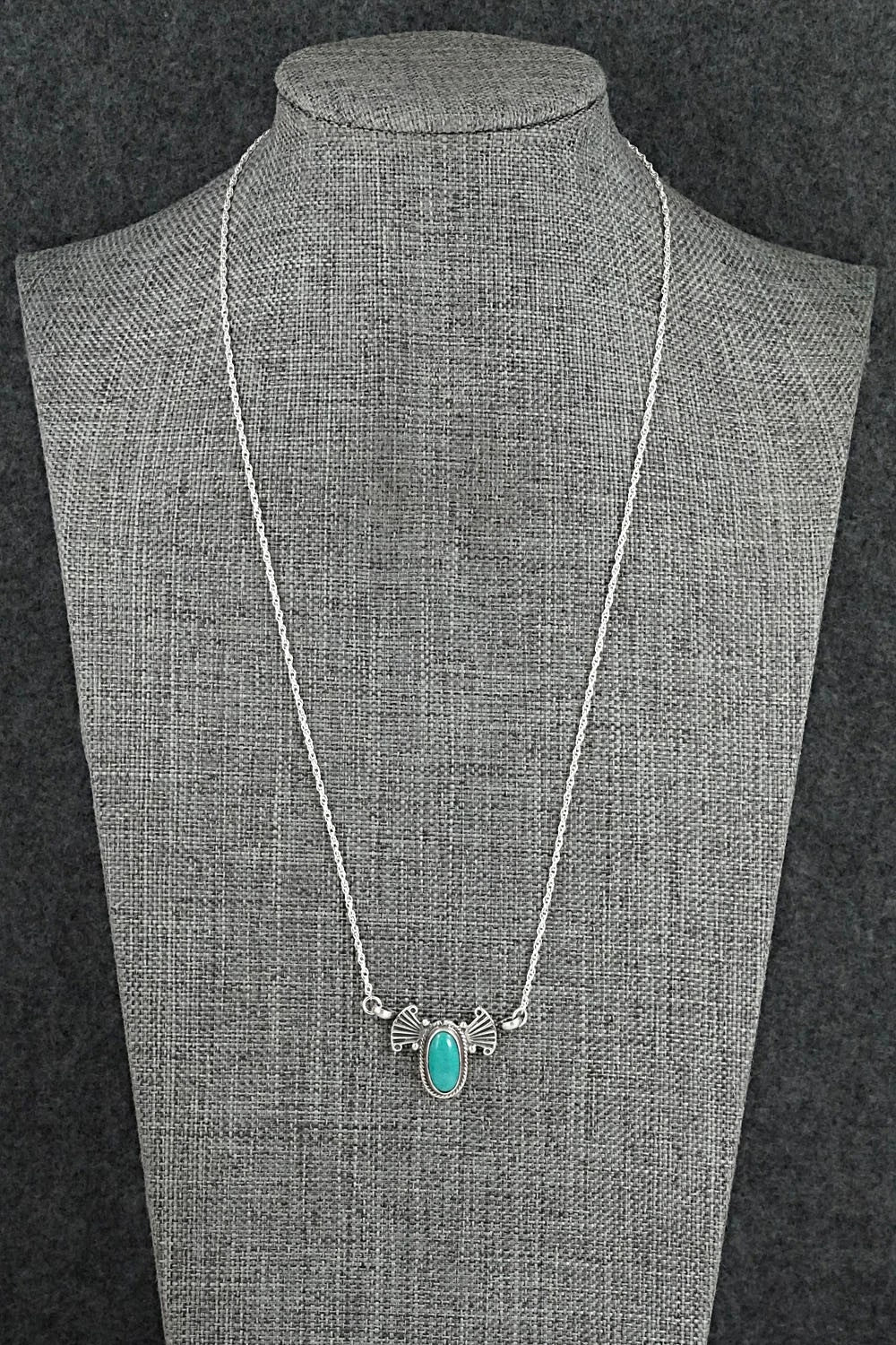 Turquoise & Sterling Silver Necklace - Verley Betone