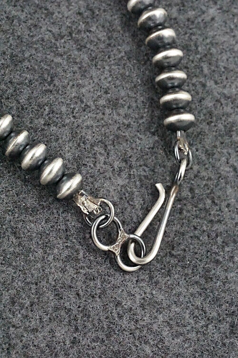 Sterling Silver Navajo Pearl Necklace 20" - Tonisha Haley