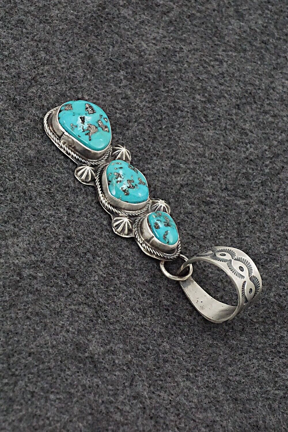 Turquoise & Sterling Silver Pendant - Bob Becenti