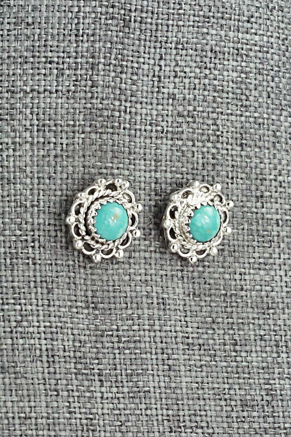 Turquoise & Sterling Silver Earrings - Harris Largo