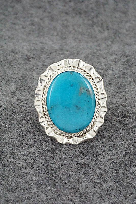 Turquoise & Sterling Silver Ring - Samuel Yellowhair - Size 6