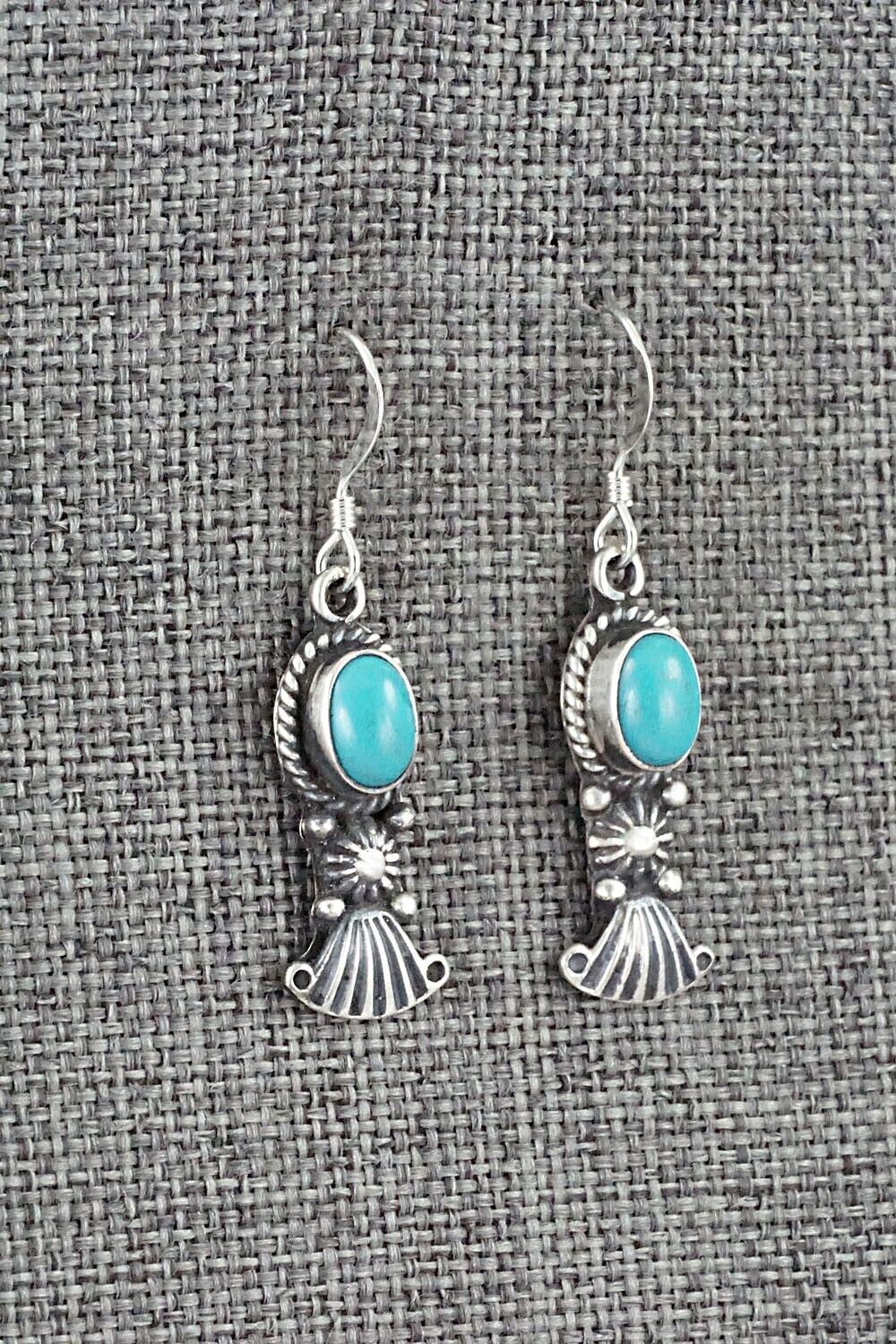 Turquoise & Sterling Silver Earrings - Verley Betone