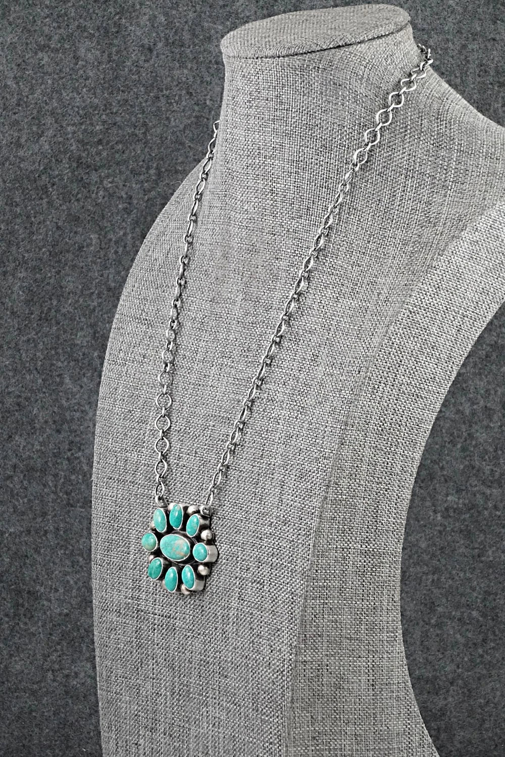 Turquoise & Sterling Silver Necklace - Kathleen Livingston