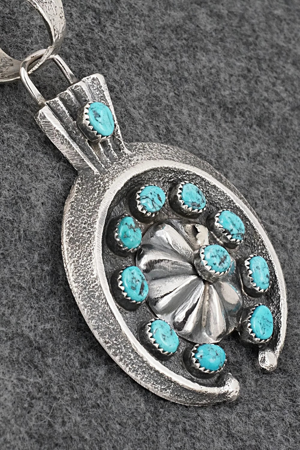 Turquoise & Sterling Silver Pendant - Delbert Arviso