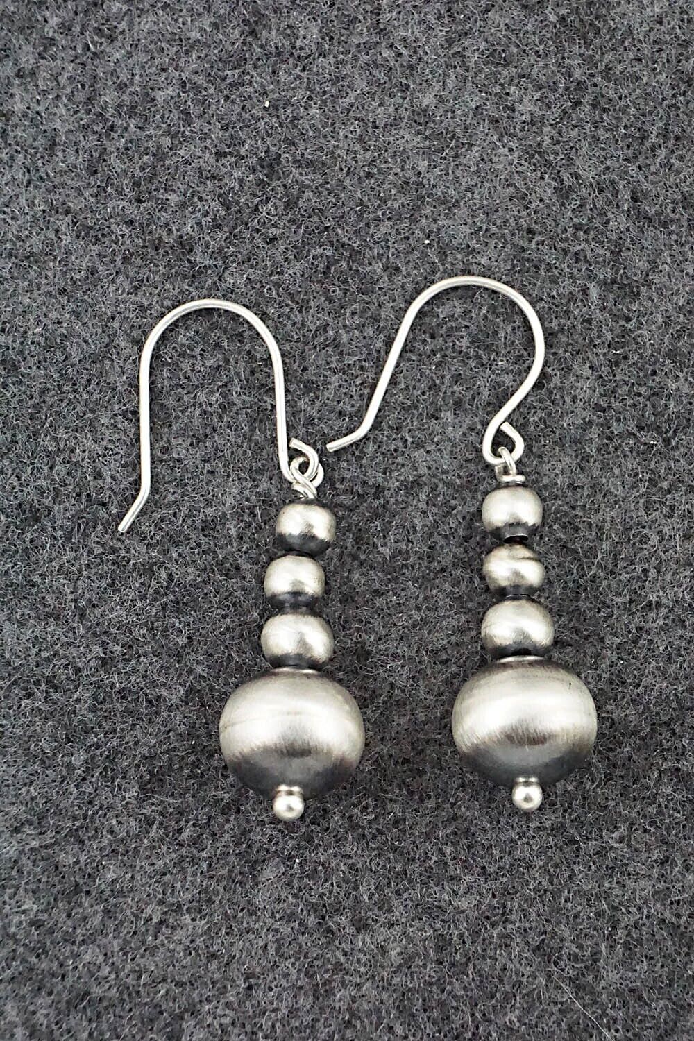 Sterling Silver Navajo Pearl Earrings - Dorinda Mariano