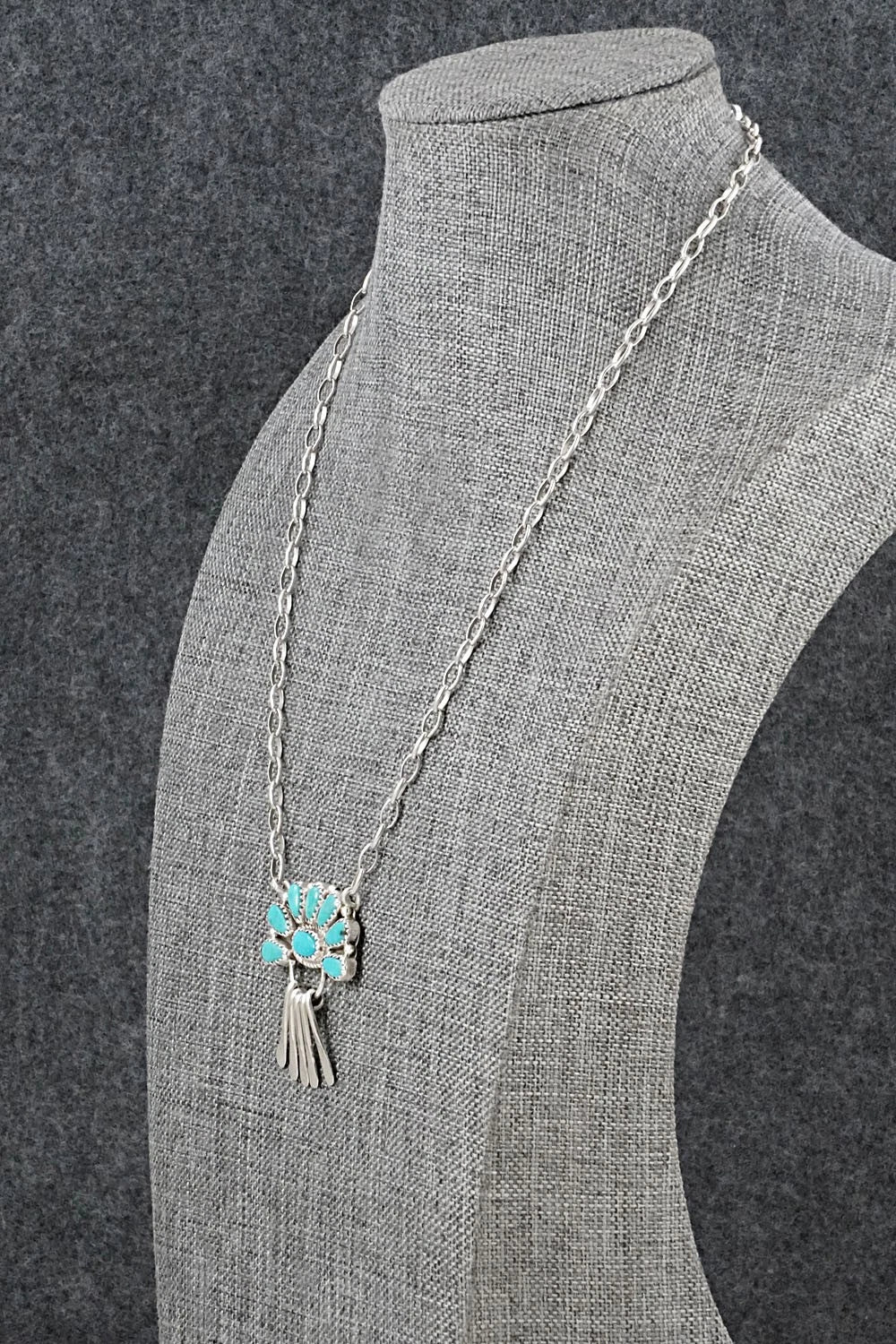 Turquoise & Sterling Silver Necklace - Justina Wilson