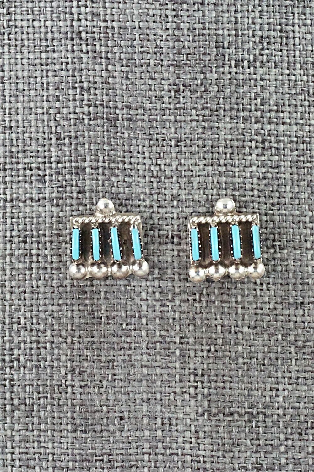 Turquoise & Sterling Silver Necklace and Earrings Set - Philander Gia