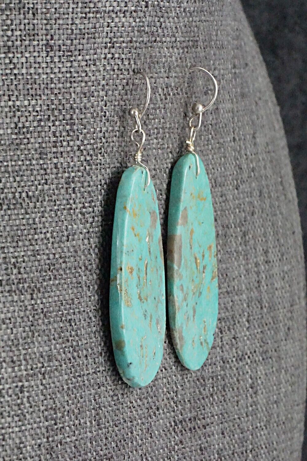 Turquoise & Sterling Silver Earrings - Joe Garcia