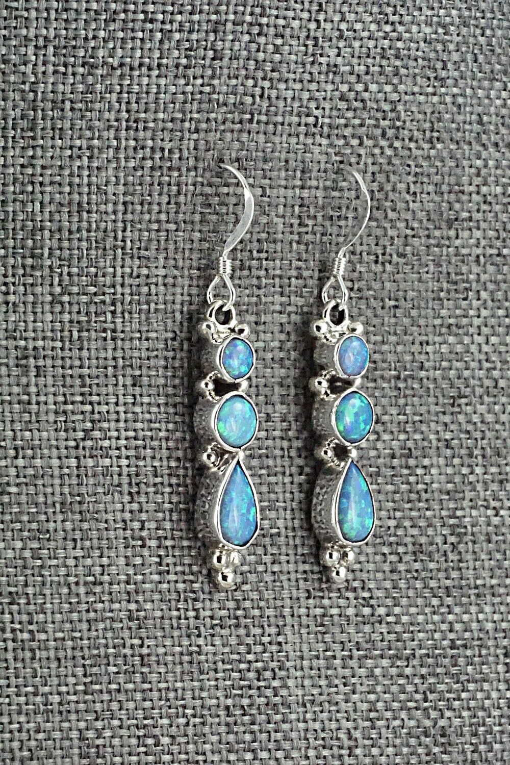 Opalite & Sterling Silver Earrings - Gary Shorty