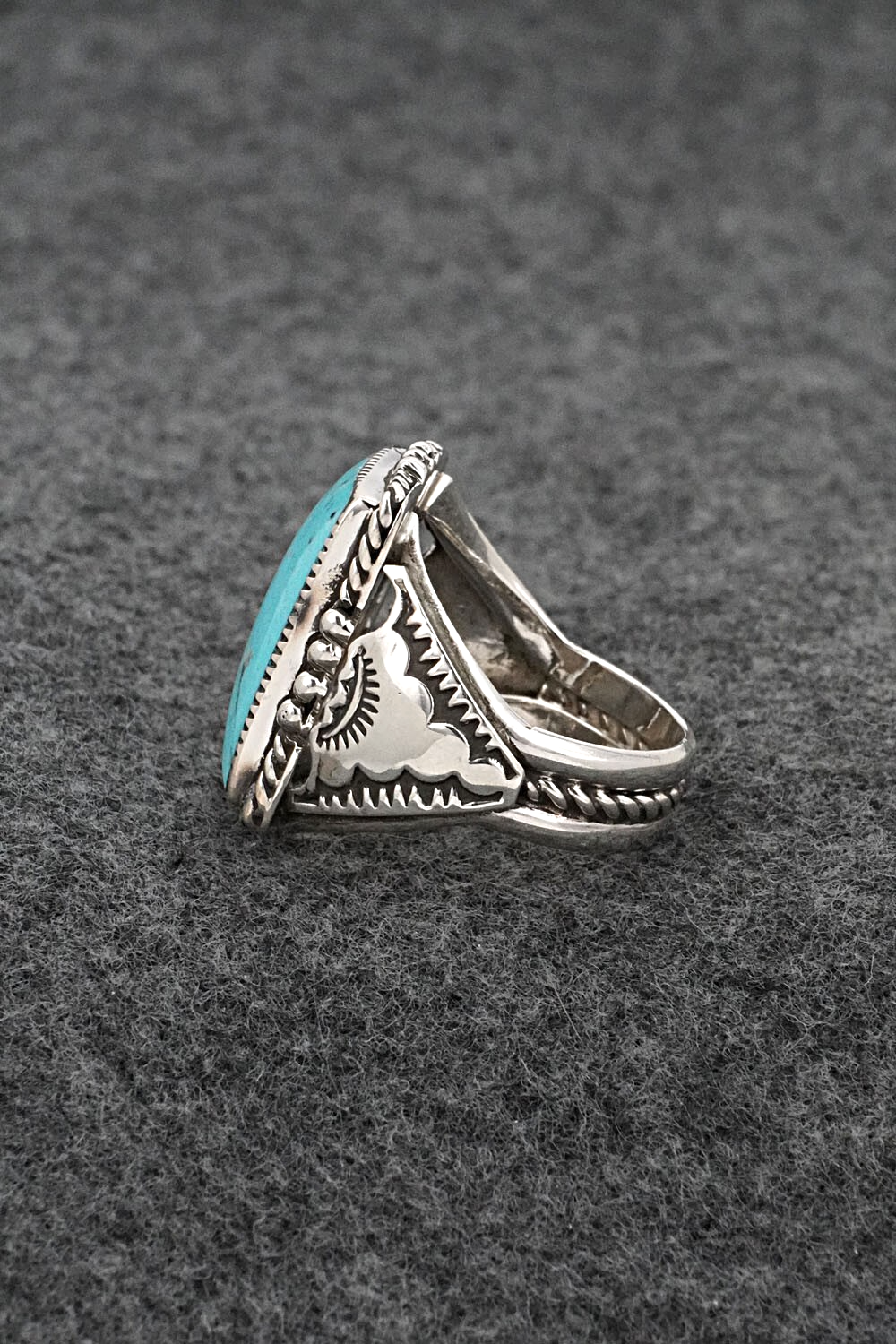 Turquoise & Sterling Silver Ring - Gregg Yazzie - Size 8