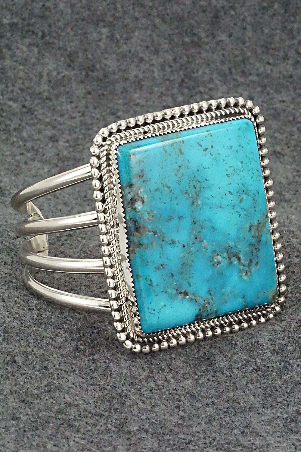 Turquoise & Sterling Silver Bracelet - Leslie Nez