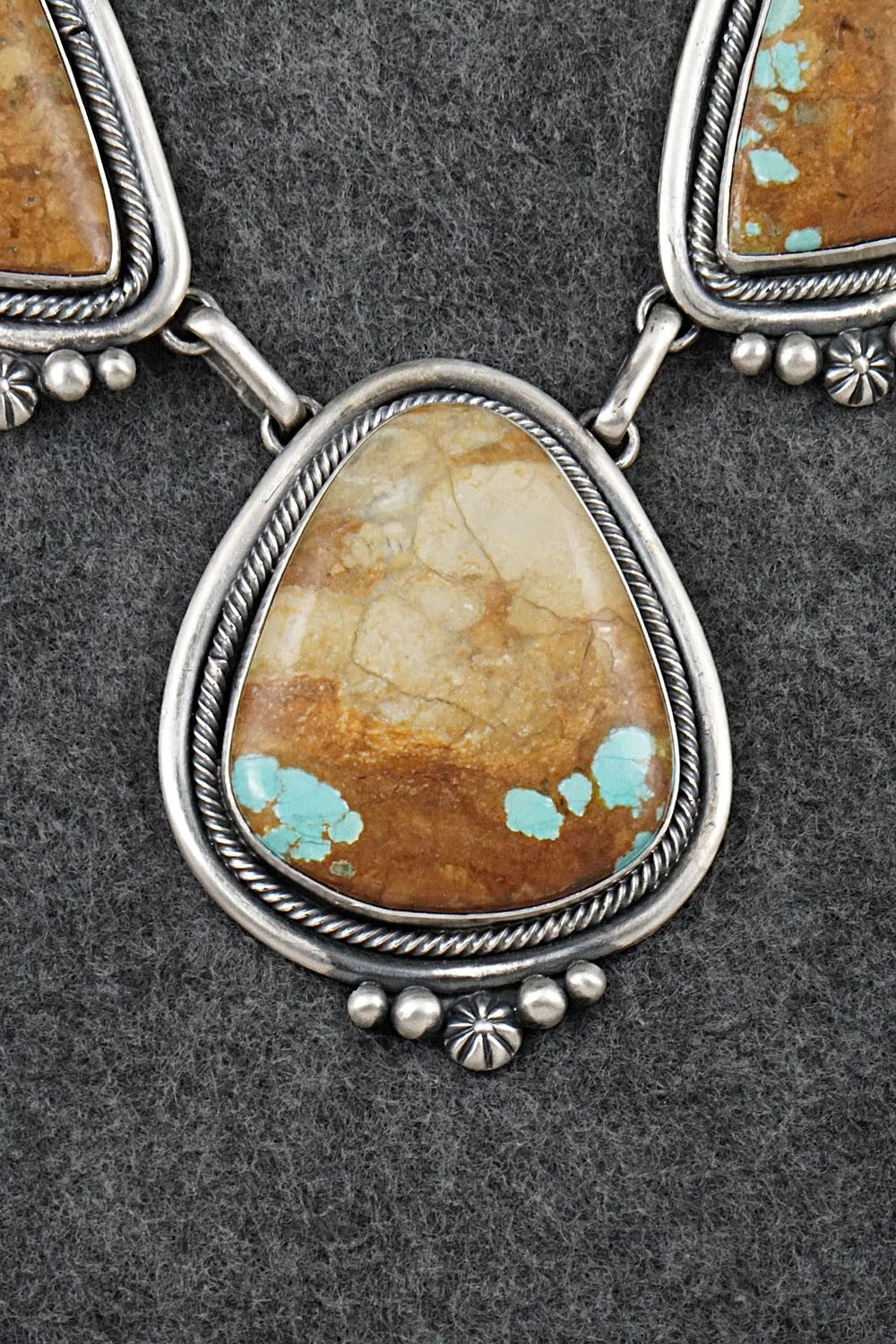 Turquoise & Sterling Silver Necklace and Earrings Set - Paul Livingston