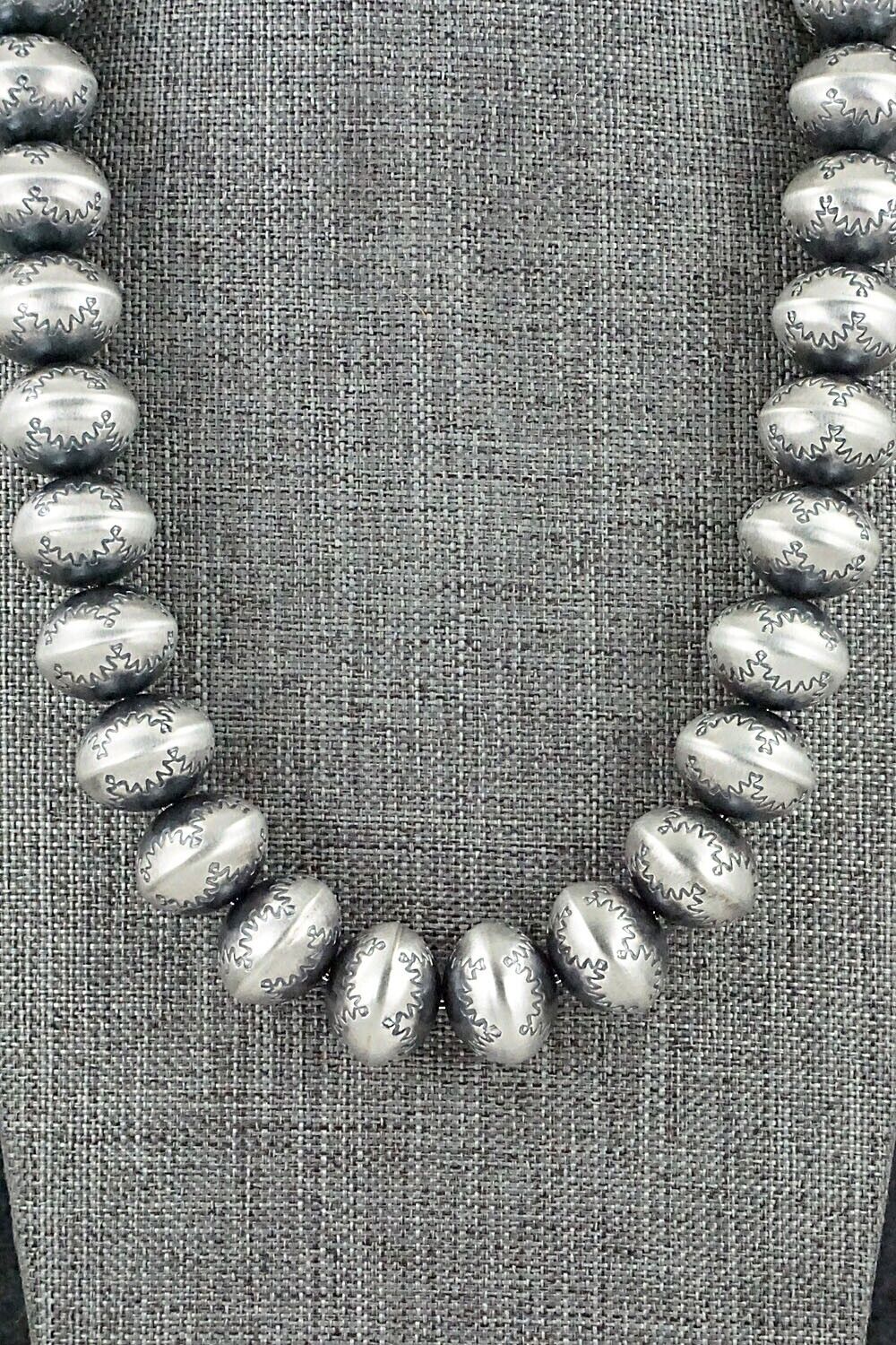 Sterling Silver Navajo Pearl Necklace - Bryannen Halwood