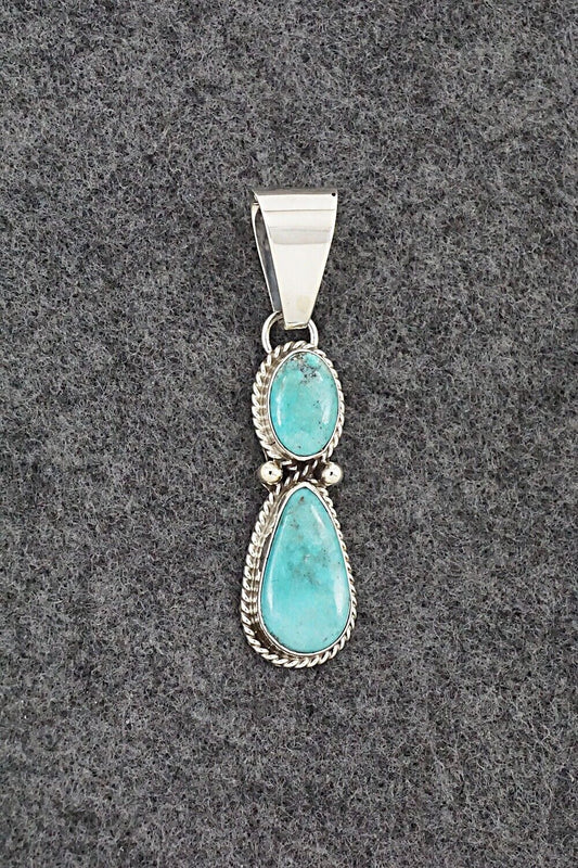 Turquoise & Sterling Silver Pendant - Kathleen Livingston